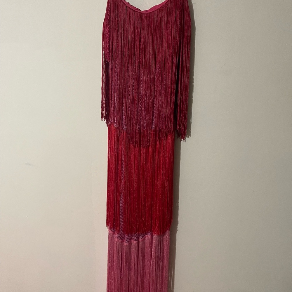 Anthropologie Let Me Be Tiered Pink Ombré
Fringe Dress Medium NWT - Picture 10 of 10